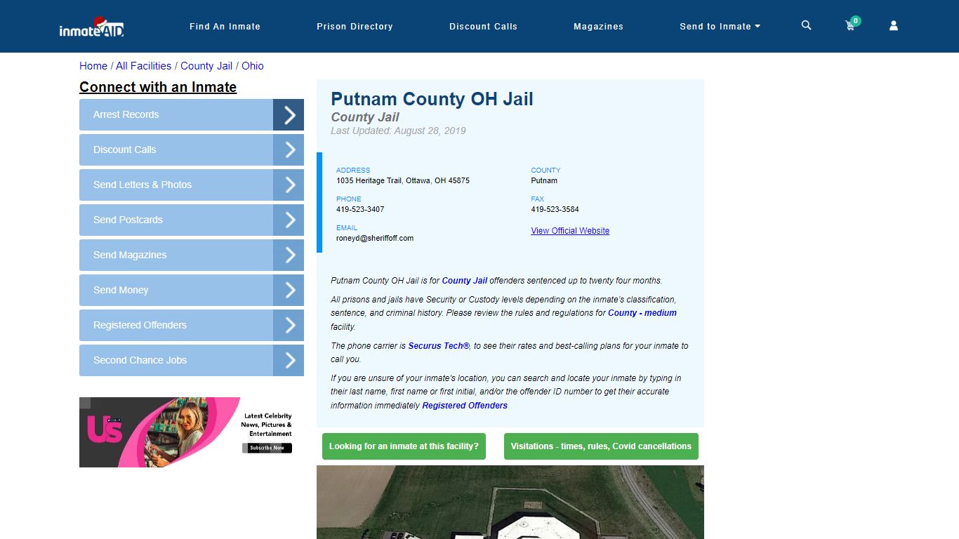 Putnam County OH Jail - Inmate Locator - Ottawa, OH